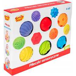 KULE SENSORYCZNE SMILY PLAY ANTYSTRESOWE EDUKACYJNE PIŁECZKI TRENING RĄCZKI