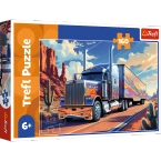 PUZZLE 160 CIĘŻARÓWKA W TRASIE TIR USA SAMOCHÓD UKŁADANKA TREFL 15413