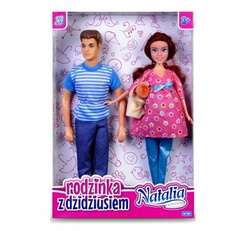 LALKA NATALIA W CIĄŻY RODZINKA Z DZIDZIUSIEM KEN