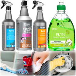 CLINEX GRILL BLATY AGD PODŁOGI NACZYNIA 4w1 UNIWERSALNY ZESTAW KUCHNIA