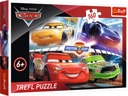 PUZZLE 160 ELEMENTÓW ZWYCIĘSKI WYŚCIG CARS AUTA UKŁADANKA TREFL 15356