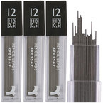 WKŁADY DO OŁÓWKA AUTOMATYCZNEGO GRAFITY HB 0.5mm 36 szt. Q-CONNECT - 3 op.