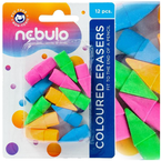 GUMKI DO ŚCIERANIA MAZANIA KOLOROWE NAKŁADKI NA OŁÓWEK 12 szt. NEBULO