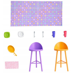 LALKA BARBIE I PRZYTULNY DOMEK ROZKŁADANY ŁAZIENKA KUCHNIA SYPIALNIA MATTEL