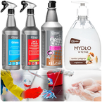 CLINEX SZYBY TOALETY PODŁOGI MYDŁO 4w1 UNIWERSALNY ZESTAW ŁAZIENKA