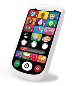 INTERAKTYWNE KLUCZYKI SMARTFON TELEFON EDUKACYJNY PL ANG 2w1 SMILY PLAY