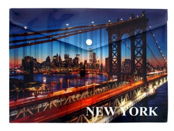 KOPERTA A4 TECZKA NA ZATRZASK NAPĘ NEW YORK PP