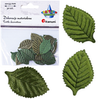 LIŚCIE MATERIAŁOWE DEKORACYJNE OZDOBNE 2 ODCIENIE 20x33 mm 30 SZTUK TITANUM