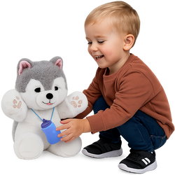 PIESEK INTERAKTYWNY HUSKY NAGRYWA ODTWARZA CZUJNIKI DOTYKU KOŁYSANKI DUMEL