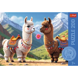 PUZZLE 200 ELEMENTÓW KOLOROWE LAMY UKŁADANKA DLA DZIECI TREFL 13356