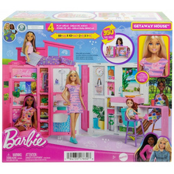 LALKA BARBIE I PRZYTULNY DOMEK ROZKŁADANY ŁAZIENKA KUCHNIA SYPIALNIA MATTEL