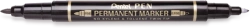 MARKER PERMANENTNY CZARNY DWUSTRONNY N75W PENTEL 2 GRUBOŚCI DO PŁYT