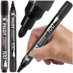 MARKER PERMANENTNY WYTRZYMAŁY TUSZ KOŃCÓWKA OKRĄGŁA PISAK CZARNY PILOT 100