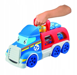 SAMOCHÓD LAWETA Z AUTKIEM OTWIERANA RAMPA OPUSZCZANY ZJAZD DUMEL