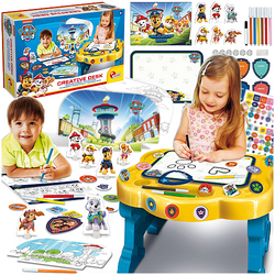 PSI PATROL KREATYWNE BIURKO STOLIK EDUKACYJNY GRY KOLOROWANKI LISCIANI