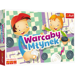 GRA PLANSZOWA RODZINNA WARCABY MŁYNEK 01622 TREFL