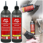 CLINEX W3 FUGA KONCENTRAT DO CZYSZCZENIA FUG I SPOIN MOCNY - 2 sztuki
