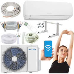 KLIMATYZATOR ŚCIENNY SEVRA J-SMART 3,6 kW WiFi + ZESTAW DO MONTAŻU 3MB