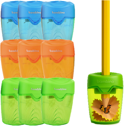 TEMPERÓWKA Z POJEMNIKIEM PODWÓJNA BAMBINO STRUGACZKA SZKOLNA - 9 szt.