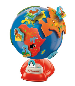 GLOBUS PRZEDSZKOLAKA INTERAKTYWNY EDUKACYJNY ZWIERZĄTKA NAUKA CLEMENTONI