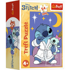 PUZZLE MINI 54 ELEMENTY STITCH I JEGO ŚWIAT UKŁADANKA TREFL 19812
