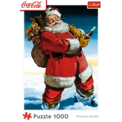 PUZZLE 1000 COCA COLA MIKOŁAJ NA ŚNIEGU ŚWIĘTA BOŻE NARODZENIE TREFL 10923