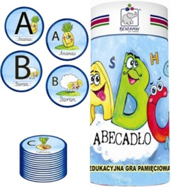GRA PAMIĘCIOWA ABECADŁO ALFABET LITERKI - BENIAMIN