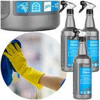 CLINEX GLASS NANO PROFESJONALNY PŁYN DO SZYB 1L ODTŁUSZCZA BEZ SMUG - 3szt.