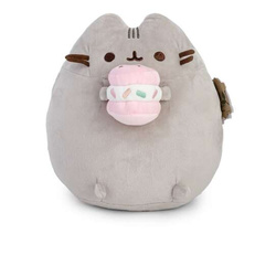 MASKOTKA KOTEK PUSHEEN Z CIASTKIEM LODOWYM MAKARONIKIEM 24 CM ORYGINALNA