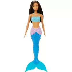 BARBIE DREAMTOPIA LALKA NIEBIESKA RUCHOMA SYRENKA BRUNETKA MATTEL
