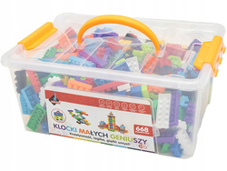 KLOCKI KONSTRUKCYJNE MAŁYCH GENIUSZY KOLOROWE BASIC 668 ELEMENTÓW ASKATO