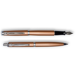 PIÓRO WIECZNE DŁUGOPIS ZENITH AUTOMATYCZNY KOMPLET 2w1 GOLD ROSE ETUI OMEGA