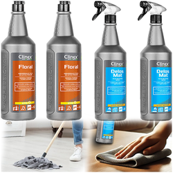 CLINEX DELOS MAT FLORAL 4w1 DO MYCIA MEBLI PODŁÓG POSADZEK 1L ANTYSTATYCZNY