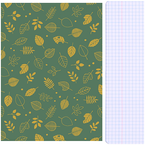 ZESZYT A5 KRATKA 60 KARTEK SZKOLNY LAMINOWANA OKŁADKA LIŚCIE GIMBOO