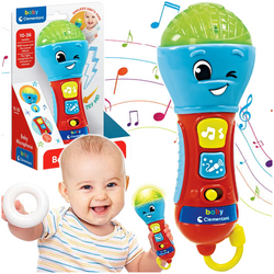 MIKROFON DLA DZIECI MUZYCZNY INTERAKTYWNY ŚWIATŁO DŹWIĘK CLEMENTONI BABY
