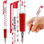 DŁUGOPIS AUTOMATYCZNY S-FINE W GWIAZDKI CZERWONY TOMA SUNNY TO-069