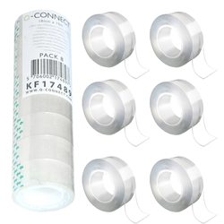 TAŚMA BIUROWA Q-CONNECT KLEJĄCA 18 mm x 10 METRÓW - 8 SZTUK - 6 opakowań