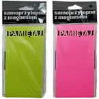 KARTECZKI SAMOPRZYLEPNE PAMIĘTAJ Z MAGNESEM 75x150mm 51K NEON - 2 sztuki