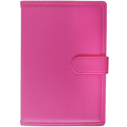 KALENDARZ KSIĄŻKOWY DZIENNY A5 2026 ZAPIĘCIE TERMINARZ EKOSKÓRA MALINOWY