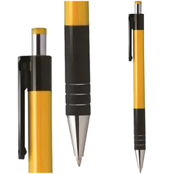 DŁUGOPIS AUTOMATYCZNY 0.7mm WKŁAD NIEBIESKI OBUDOWA ŻÓŁTA TETIS