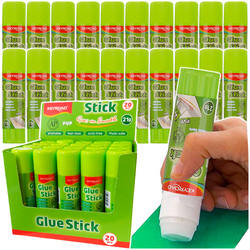 KLEJ W SZTYFCIE PVP KEYROAD 21g BIAŁY ZMYWALNY BIUROWY SZKOLNY - 20 szt.