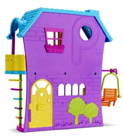 POLLY POCKET DOMEK Z LALKĄ I KOTKIEM - MATTEL