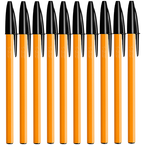 DŁUGOPIS BIC ORANGE FINE 0,8mm Z ZATYCZKĄ ORYGINALNY CZARNY - 10 sztuk