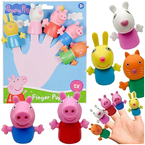 PACYNKI NA PALCE ŚWINKA PEPPA 5 SZT. FIGURKI KOTEK KRÓLIK KUKIEŁKI HASBRO