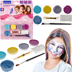 FARBY DO MALOWANIA TWARZY CIAŁA 6 KOLORÓW ZMYWALNE PERŁOWE MOTYLEK STARPAK