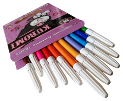 KUROMI MAZAKI PISAKI FLAMASTRY SZKOLNE 12 INTENSYWNYCH KOLORÓW MAJEWSKI