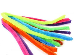 DRUCIKI KREATYWNE 50CM WYCIOR PLUSZOWY NEON 16SZT