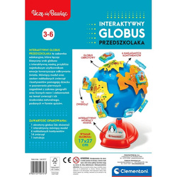 GLOBUS PRZEDSZKOLAKA INTERAKTYWNY EDUKACYJNY ZWIERZĄTKA NAUKA CLEMENTONI