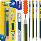 OŁÓWEK GRAFITOWY HB GRAFITOWY Z GUMKĄ ASTRA 4 sztuki NAKŁADKA TEMPERÓWKA