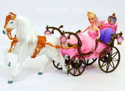 MAGICZNA KARETA DLA LALEK KOŃ ŚWIATŁO DŹW. NATALIA